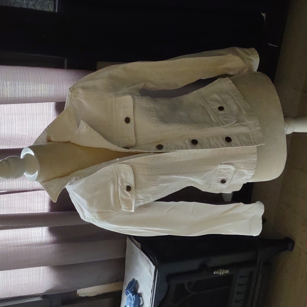 Chadwick's woman's white denim jacket